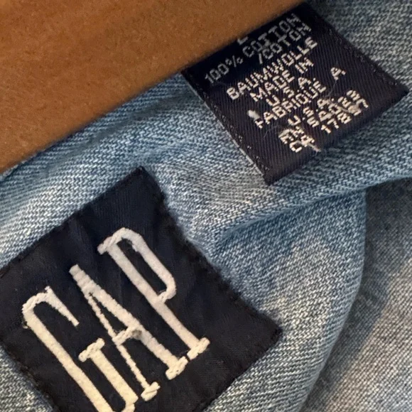 GAP Women's Vintage 100% Cotton Denim Jean Shirt Jacket - Picture 7 of 9